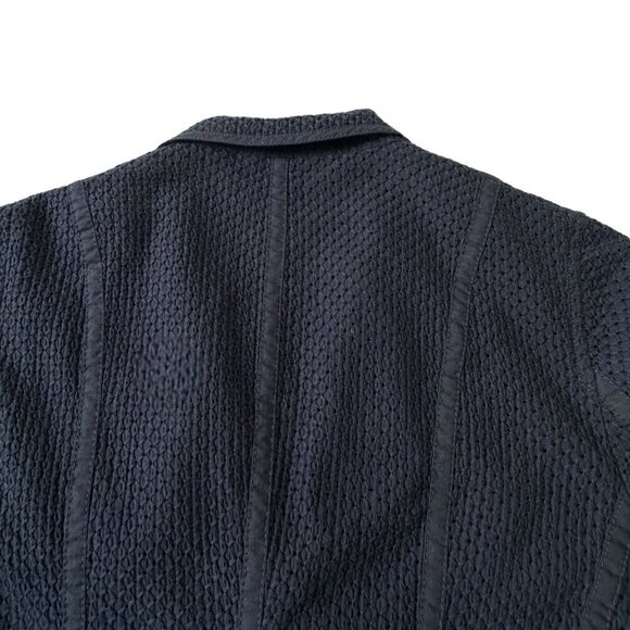 Gap Cotton Eyelet Blazer Jacket, Navy Blue, Size L - Picture 8 of 12